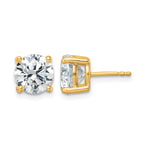 14K Yellow Gold 5 ct Certified Lab-Created Diamond VS/SI+ G+, 4-Prong Stud Earrings