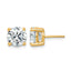 14K Yellow Gold 5 ct Lab-Created Diamond VS/SI+ G+, 4-Prong Stud Earrings