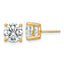 10K Yellow Gold 6 ct Certified Lab-Created Diamond VS/SI+ G+, 4-Prong Stud Earrings
