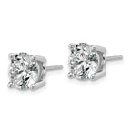 18K White Gold 6 ct Lab-Created Diamond VS+ F+, 4-Prong Stud Earrings