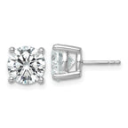 Platinum 6 ct Certified Lab-Created Diamond VS+ F+, 4-Prong Stud Earrings