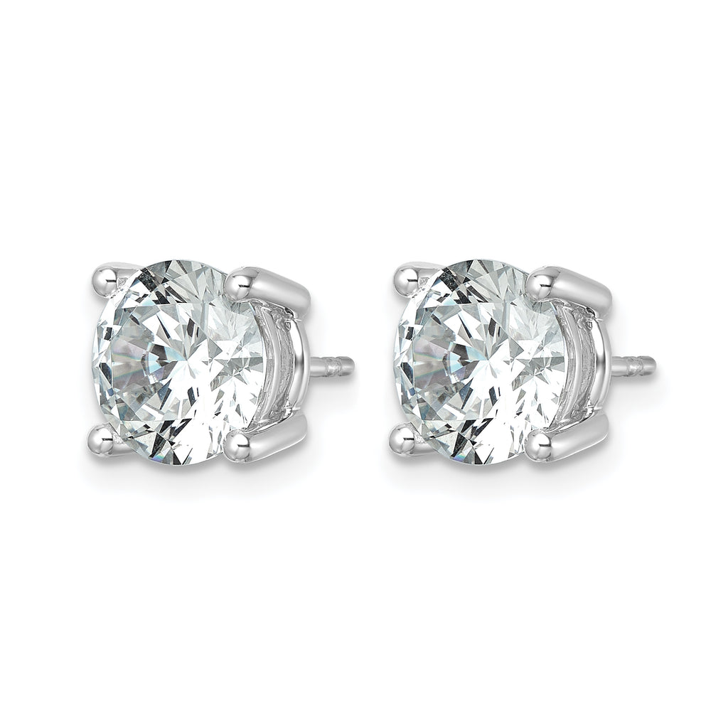 14K White Gold 6 ct Lab-Created Diamond VS/SI+ G+, 4-Prong Stud Earrings