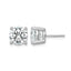 14K White Gold 6 ct Certified Lab-Created Diamond VS+ F+, 4-Prong Stud Earrings