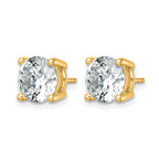 14K Yellow Gold 6 ct Lab-Created Diamond VS+ F+, 4-Prong Stud Earrings