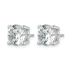 14K White Gold 7 ct Certified Lab-Created Diamond VS/SI+ G+, 4-Prong Stud Earrings