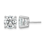 14K White Gold 7 ct Certified Lab-Created Diamond VS/SI+ G+, 4-Prong Stud Earrings