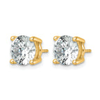 14K Yellow Gold 7 ct Certified Lab-Created Diamond VS/SI+ G+, 4-Prong Stud Earrings