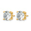 14K Yellow Gold 7 ct Certified Lab-Created Diamond VS/SI+ G+, 4-Prong Stud Earrings
