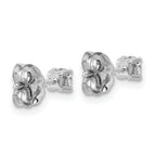 10k White Gold 1/4 carat Lab Grown Diamond VS+ F+ Round Complete Four Prong Stud Earrings