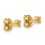 14K Yellow Gold 1/4 ct Certified Lab-Created Diamond VS/SI+ G+, 4-Prong Stud Earrings