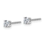 10K White Gold 1/3 ct Lab-Created Diamond VS/SI+ G+, 4-Prong Stud Earrings
