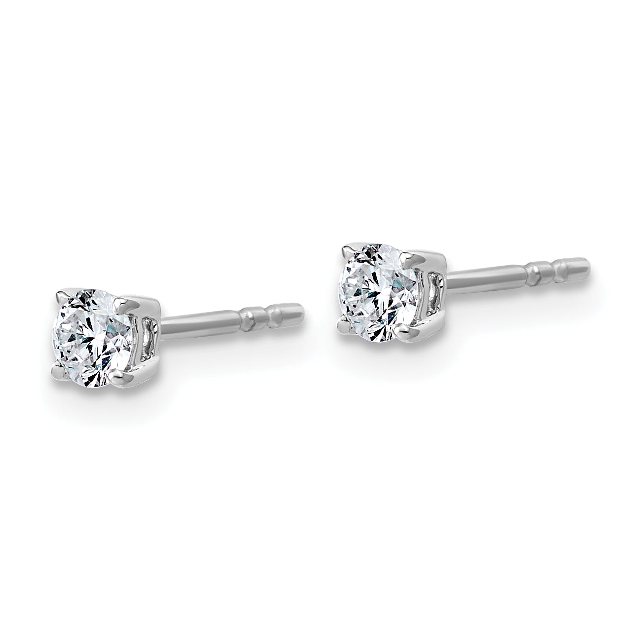 10K White Gold 1/3 ct Lab-Created Diamond VS/SI+ G+, 4-Prong Stud Earrings
