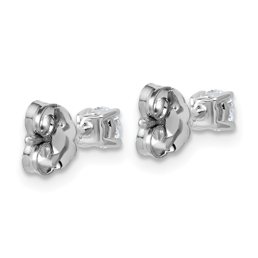 10K White Gold 1/3 ct Lab-Created Diamond VS/SI+ G+, 4-Prong Stud Earrings