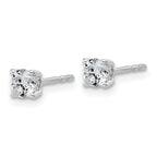 10K White Gold 1/2 ct Lab-Created Diamond VS/SI+ G+, 4-Prong Stud Earrings