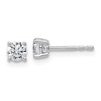 10K White Gold 1/2 ct Lab-Created Diamond VS+ F+, 4-Prong Stud Earrings