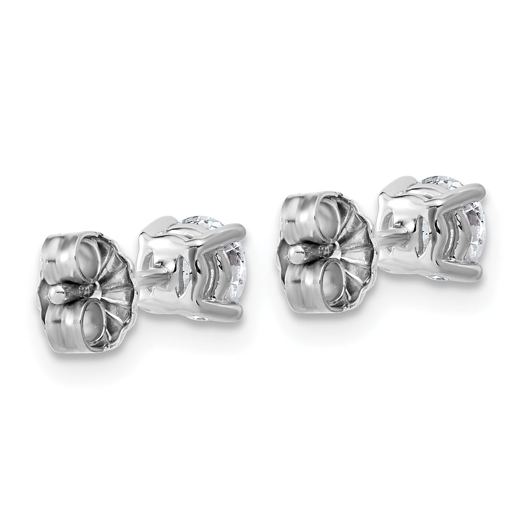 10K White Gold 5/8 ct Lab-Created Diamond VS+ F+, 4-Prong Stud Earrings