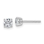 14K White Gold 5/8 ct Lab-Created Diamond VS+ F+, 4-Prong Stud Earrings