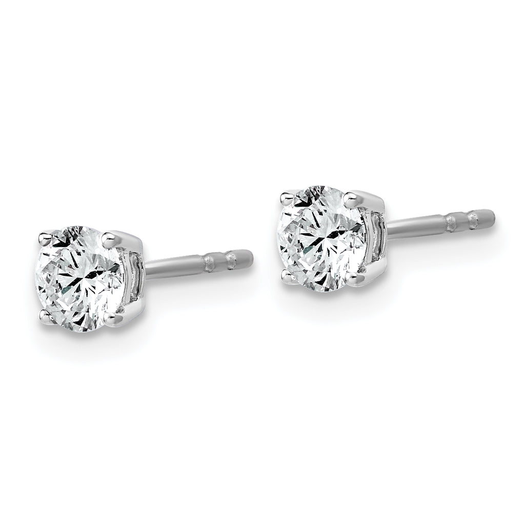 10K White Gold 3/4 ct Lab-Created Diamond VS/SI+ G+, 4-Prong Stud Earrings