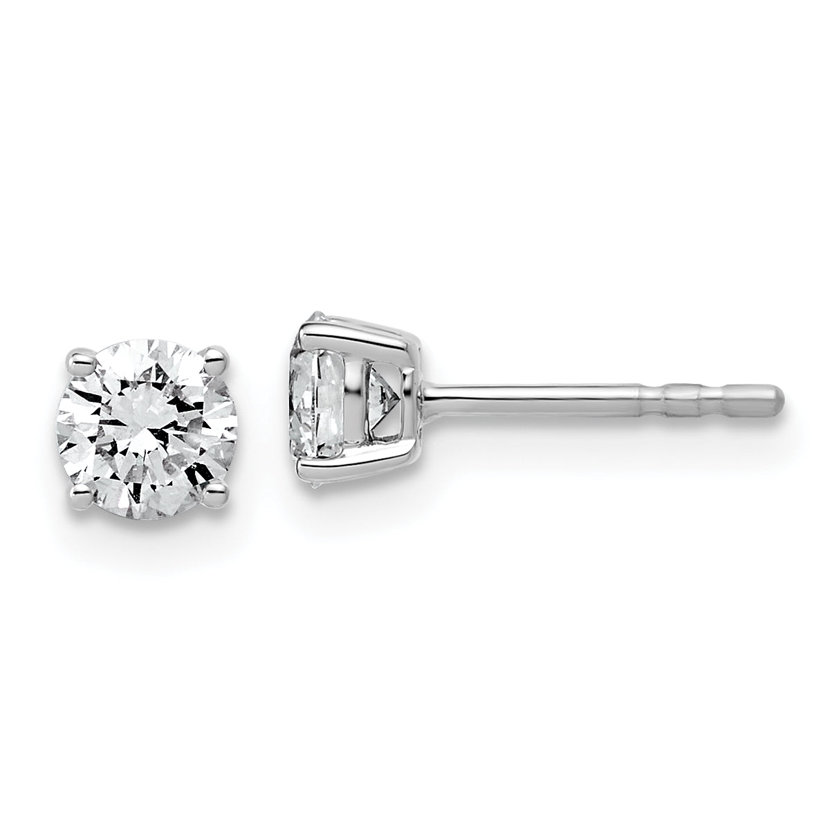 14K White Gold 3/4 ct Lab-Created Diamond VS/SI+ G+, 4-Prong Stud Earrings Main image