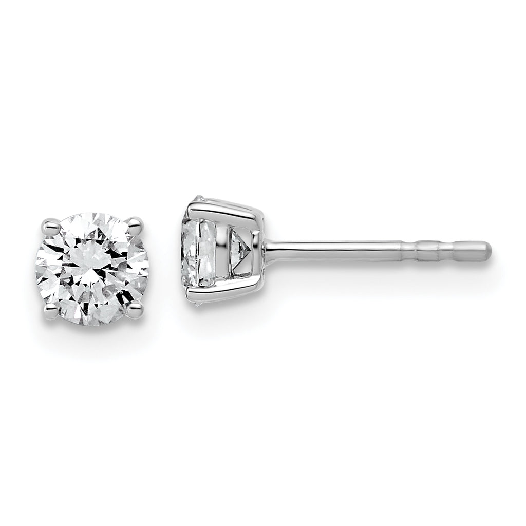 14K White Gold 3/4 ct Lab-Created Diamond VS/SI+ G+, 4-Prong Stud Earrings