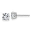 10K White Gold 1 ct Lab-Created Diamond VS/SI+ G+, 4-Prong Stud Earrings