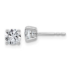 14K White Gold 1 ct Lab-Created Diamond VS/SI+ G+, 4-Prong Stud Earrings