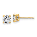 14K Yellow Gold 1 ct Lab-Created Diamond VS/SI+ G+, 4-Prong Stud Earrings