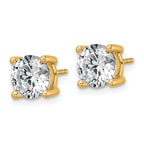 10K Yellow Gold 3 ct Lab-Created Diamond VS/SI+ G+, 4-Prong Stud Earrings
