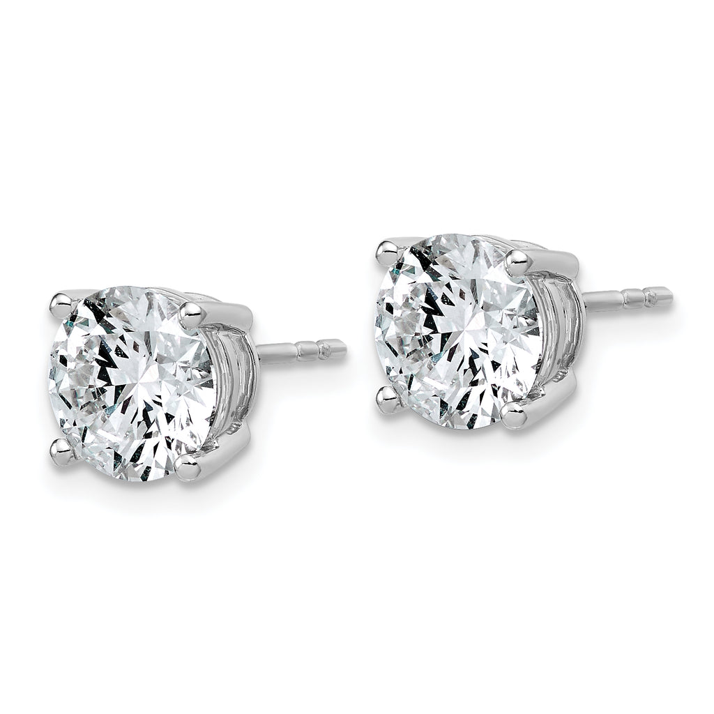 10K White Gold 4 ct Lab-Created Diamond VS/SI+ G+, 4-Prong Stud Earrings
