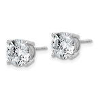 10K White Gold 4 ct Lab-Created Diamond VS/SI+ G+, 4-Prong Stud Earrings
