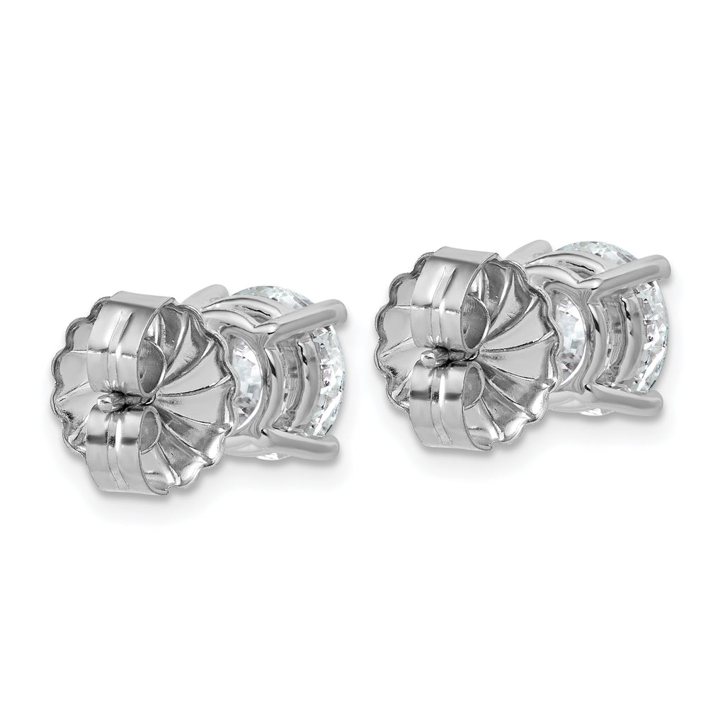 10K White Gold 4 ct Lab-Created Diamond VS/SI+ G+, 4-Prong Stud Earrings