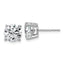14K White Gold 4 ct Lab-Created Diamond VS+ F+, 4-Prong Stud Earrings