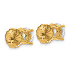 14K Yellow Gold 4 ct Lab-Created Diamond VS/SI+ G+, 4-Prong Stud Earrings