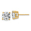 14K Yellow Gold 4 ct Lab-Created Diamond VS+ F+, 4-Prong Stud Earrings