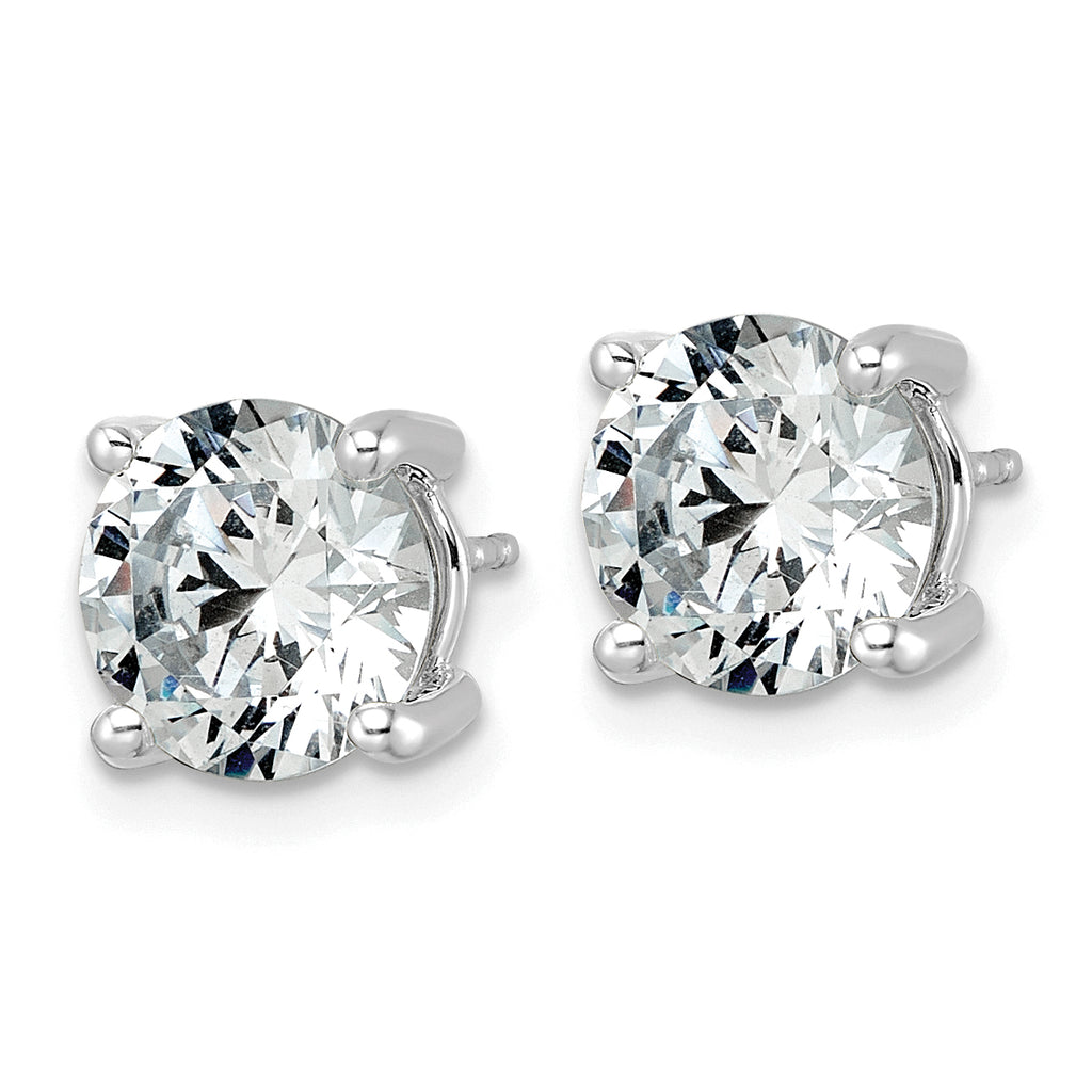 10K White Gold 5 ct Lab-Created Diamond VS/SI+ G+, 4-Prong Stud Earrings