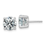10K White Gold 5 ct Lab-Created Diamond VS/SI+ G+, 4-Prong Stud Earrings