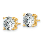 10K Yellow Gold 6 ct Lab-Created Diamond VS+ F+, 4-Prong Stud Earrings