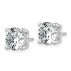 14K White Gold 6 ct Lab-Created Diamond VS+ F+, 4-Prong Stud Earrings