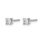 14K White Gold 1/5 ct Lab-Created Diamond VS+ F+, 4-Prong Screw-Back Stud Earrings