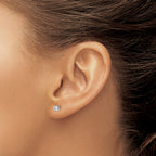 14K White Gold 1/5 ct Certified Lab-Created Diamond VS/SI+ G+, 4-Prong Screw-Back Stud Earrings