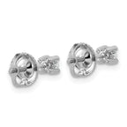 14K White Gold 1/5 ct Lab-Created Diamond VS+ F+, 4-Prong Screw-Back Stud Earrings