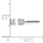 14K White Gold 1/5 ct Certified Lab-Created Diamond VS+ F+, 4-Prong Screw-Back Stud Earrings