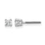 14K White Gold 1/5 ct Certified Lab-Created Diamond VS+ F+, 4-Prong Screw-Back Stud Earrings