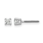14K White Gold 1/5 ct Lab-Created Diamond VS/SI+ G+, 4-Prong Screw-Back Stud Earrings