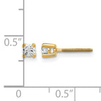 14K Yellow Gold 1/5 ct Lab-Created Diamond VS/SI+ G+, 4-Prong Screw-Back Stud Earrings