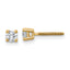18K Yellow Gold 1/4 ct Certified Lab-Created Diamond VS+ F+, 4-Prong Screw-Back Stud Earrings