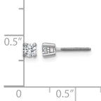14K White Gold 1/4 ct Lab-Created Diamond VS/SI+ G+, 4-Prong Screw-Back Stud Earrings