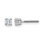 14K White Gold 1/4 ct Lab-Created Diamond VS+ F+, 4-Prong Screw-Back Stud Earrings