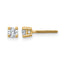 14K Yellow Gold 1/4 ct Certified Lab-Created Diamond VS/SI+ G+, 4-Prong Screw-Back Stud Earrings