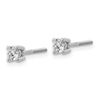 18K White Gold 1/3 ct Certified Lab-Created Diamond VS+ F+, 4-Prong Screw-Back Stud Earrings